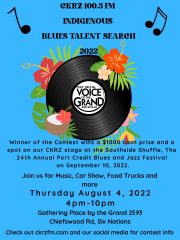 CKRZ 100.3FM Indigenous Blues Talent Search 2022